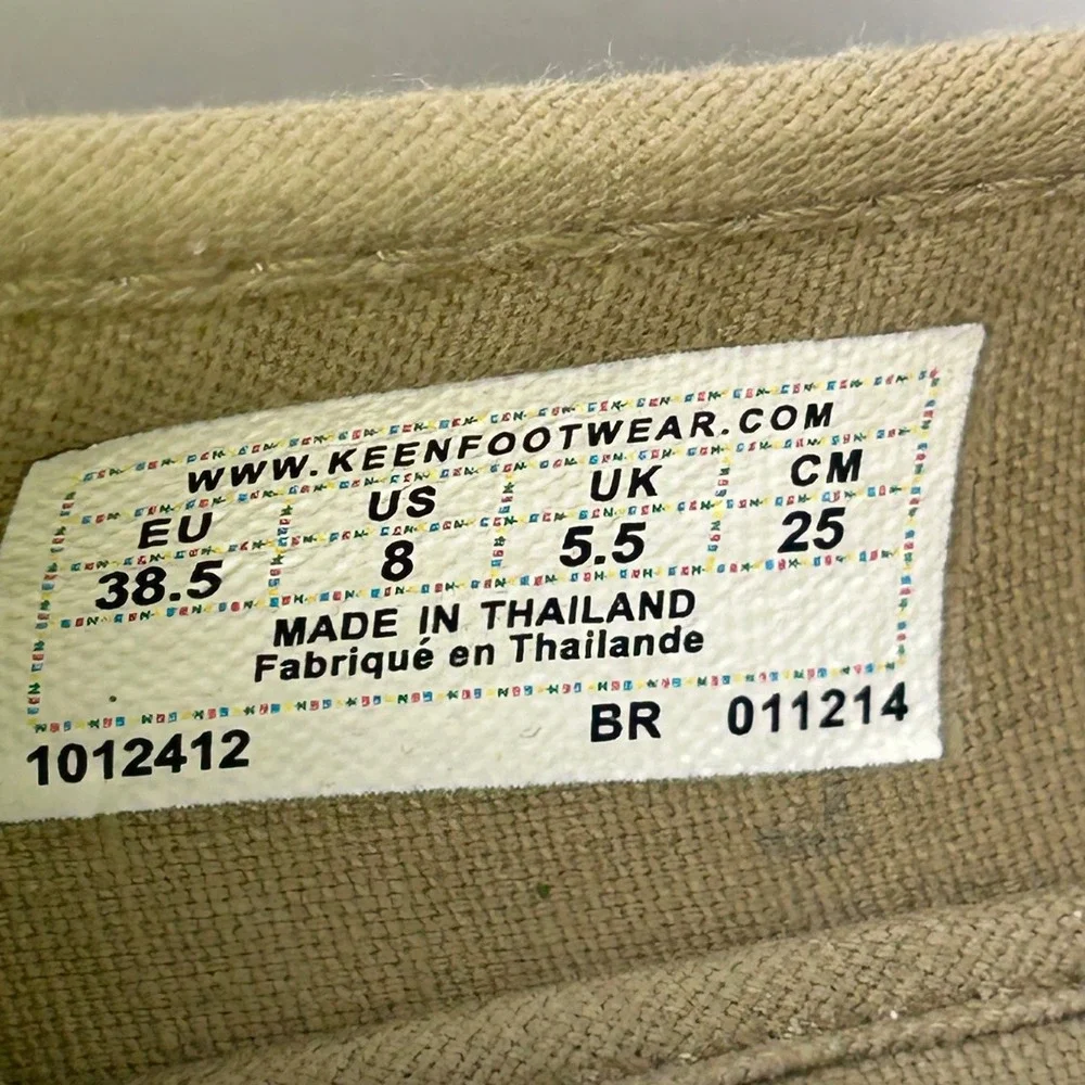 KEEN Women 8 Tan Brown Woven Peep Toe Wedge Sandals Shoes 1012412 Slip On